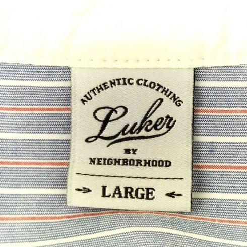 ルーカーバイネイバーフッド LUKER BY NEIGHBORHOOD フォトパッチデザインストライプクレリックシャツ メンズ L