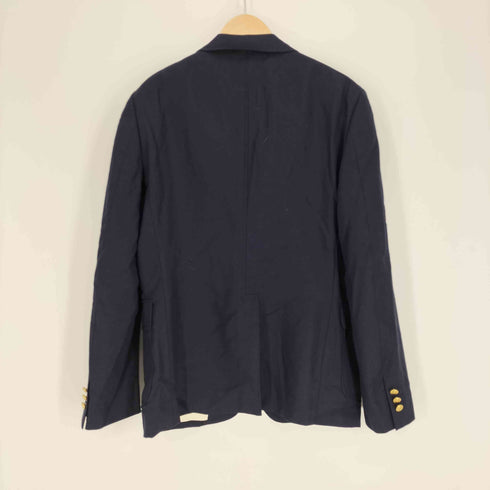 ミスターベイシングエイプ Mr. BATHING APE 裏地 カモ 背抜き モヘヤ シルク混 3B テーラード ジャケット 紺ブレ メンズ JPN:50
