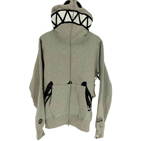 アベイシングエイプ A BATHING APE コラボ シャーク プリント フルジップ パーカー メンズ JPN:L