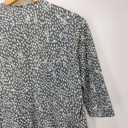 バナナリパブリック BANANA REPUBLIC 総柄 コットン シルク ワンピース レディース import:M