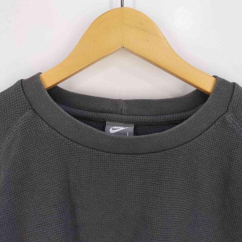 ナイキ NIKE ロゴ刺繍 サーマル ラグラン ロングスリーブTシャツ メンズ import:L