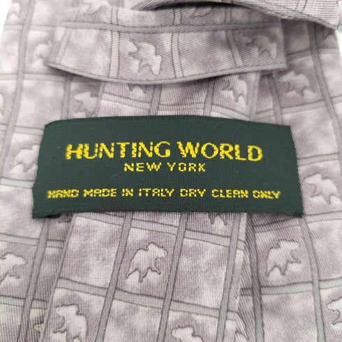 ハンティングワールド HUNTING WORLD 総柄 シルクネクタイ メンズ