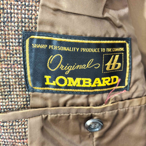 LOMBARD 80-90s 2B ツイードジャケット メンズ