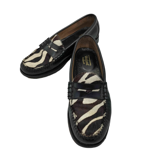ジーエイチバス G.H.BASS EXOTIC MIX ZEBRA LEATHER SOLE ゼブラ レザー ローファー メンズ US:8.5