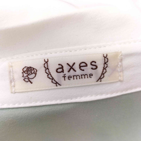 アクシーズファム axes femme レース切替配色シャツワンピース レディース FREE