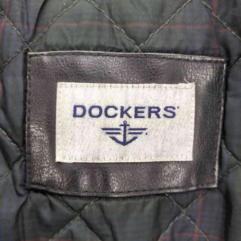 ドッカーズ DOCKERS 裏地 タータンチェック フェイクレザー A-2 フライト ジャケット メンズ import:M