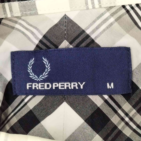 フレッドペリー FRED PERRY チェック柄半袖シャツ メンズ M