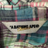 アベイシングエイプ A BATHING APE チェックパッチワーク半袖シャツ メンズ L