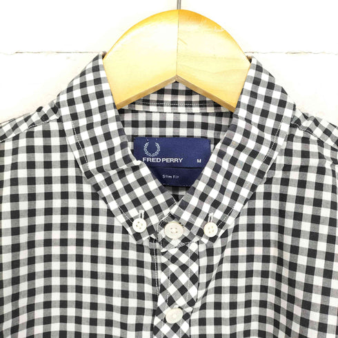 フレッドペリー FRED PERRY チェック半袖シャツ メンズ M