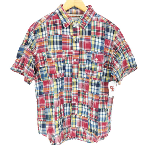 ステューシー Stussy チェックパッチワーク半袖シャツ メンズ L