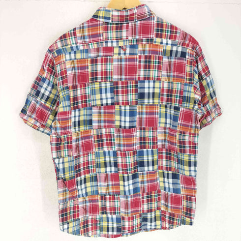 ステューシー Stussy チェックパッチワーク半袖シャツ メンズ L