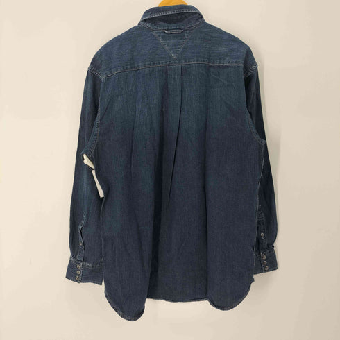 トミーヒルフィガー TOMMY HILFIGER L/S ボタンダウンデニムシャツ インディゴ メンズ import:L