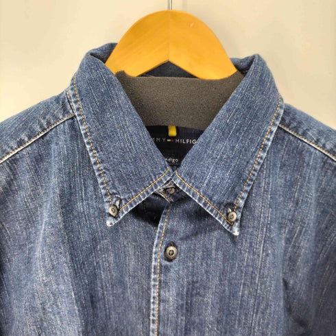 トミーヒルフィガー TOMMY HILFIGER L/S ボタンダウンデニムシャツ インディゴ メンズ import:L