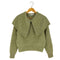 ザラ ZARA WIDE LAPEL KNIT SWEATER ワイド ラペル ニット スウェット レディース import:M