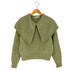 ザラ ZARA WIDE LAPEL KNIT SWEATER ワイド ラペル ニット スウェット レディース import:M