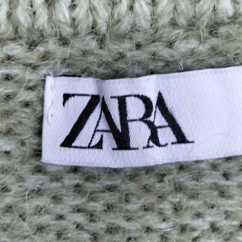 ザラ ZARA WIDE LAPEL KNIT SWEATER ワイド ラペル ニット スウェット レディース import:M