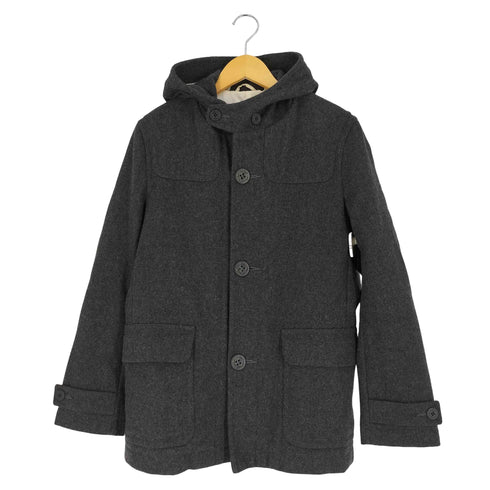 ハリス HARRISS 錨ボタン ウールナイロン フーデット コート メンズ 40R