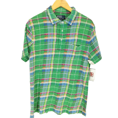 ポロバイラルフローレン Polo by RALPH LAUREN チェック柄ポロシャツ メンズ L