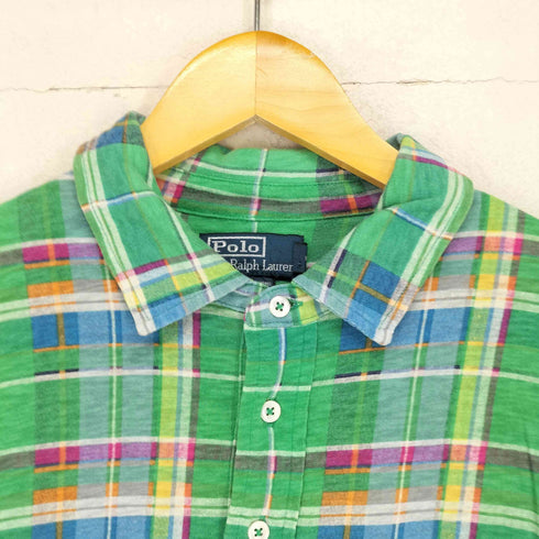ポロバイラルフローレン Polo by RALPH LAUREN チェック柄ポロシャツ メンズ L