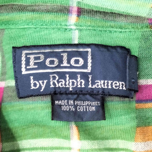 ポロバイラルフローレン Polo by RALPH LAUREN チェック柄ポロシャツ メンズ L