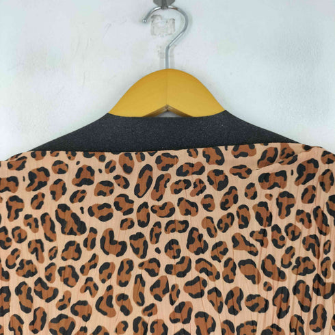 ザラ ZARA レオパード プリーツカットソー レディース US S