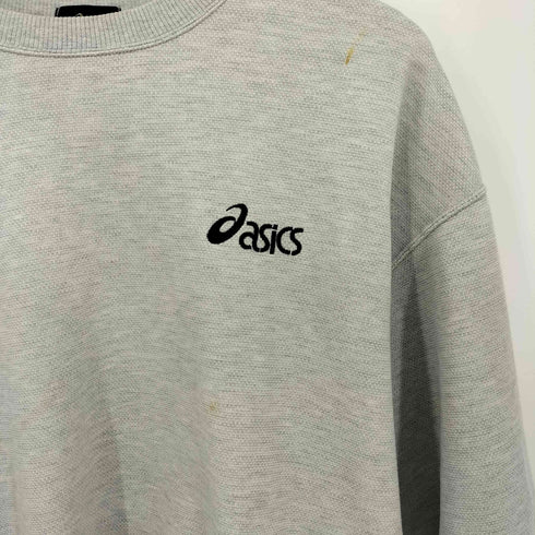 アシックス ASICS 90S 黒タグ 胸ロゴ刺繍 スウェット メンズ JPN:L