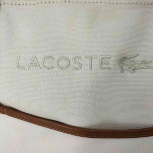 ラコステ LACOSTE ロゴ刺繍キャンバスミニボストンバッグ メンズ