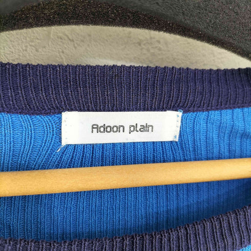 Adoon plain Ladies バイカラーフレアスリーブニット レディース FREE