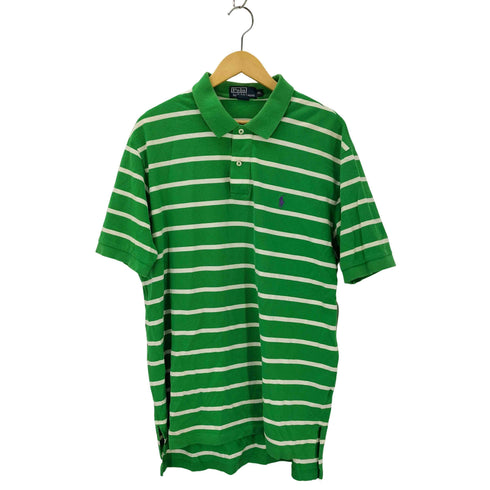 ポロバイラルフローレン Polo by RALPH LAUREN ポニー刺繍 S/Sボーダーポロシャツ メンズ import:XL