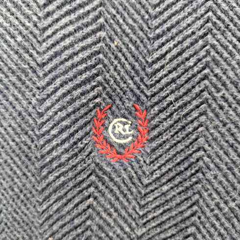 チャップスラルフローレン CHAPS RALPH LAUREN ロゴ刺繍 ヘリンボーンクルーネックニット メンズ import:L