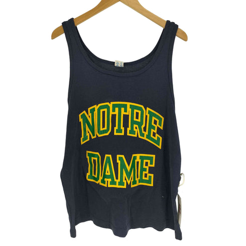 チャンピオン Champion 80S USA製 トリコタグ NOTRE DAME UNIVERSIT プリント ユニバーシティ ポリコットン タンクトップ メンズ import:XL