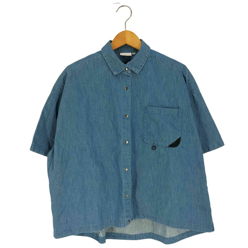 ワイルドシングス WILD THINGS SHELTECH DENIM S/S SHIRT シェルテック デニム 半袖シャツ レディース import:M