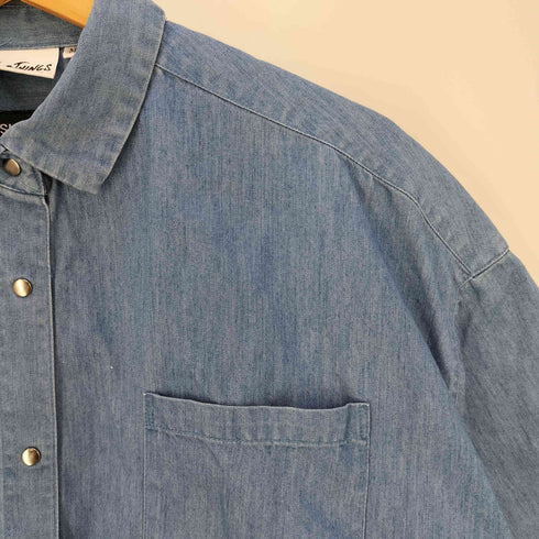 ワイルドシングス WILD THINGS SHELTECH DENIM S/S SHIRT シェルテック デニム 半袖シャツ レディース import:M