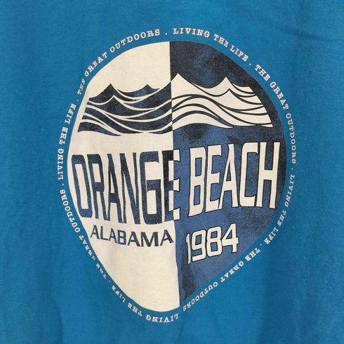 ギルダン GILDAN ORANGFE BEACH ALABAMA 1984 プリント コットン タンクトップ メンズ import:XL