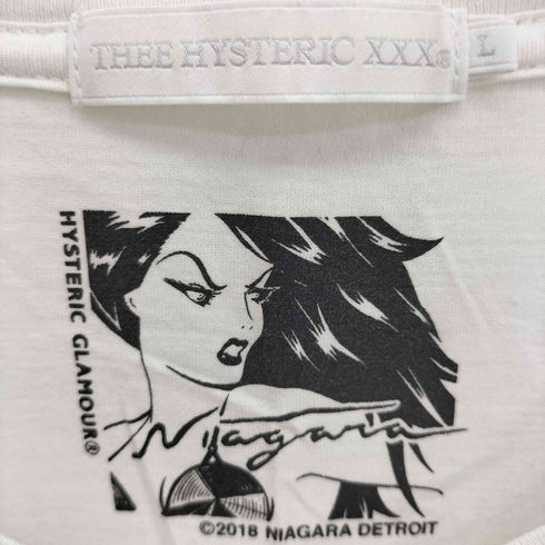 ジィヒステリックトリプルエックス Thee Hysteric XXX 18SS WANTED HEDONIST 両面プリント S/S Tシャツ メンズ JPN:L