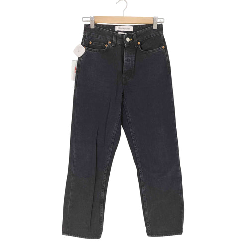 WON HUNDRED MADE IN ITALY ボタンフライブラックデニムパンツ レディース 25/32