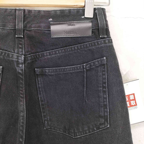 WON HUNDRED MADE IN ITALY ボタンフライブラックデニムパンツ レディース 25/32