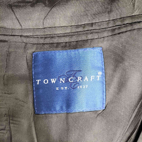 タウンクラフト TOWNCRAFT ウール100 ヘリンボーン 2B テーラードジャケット ビックサイズ メンズ 42R