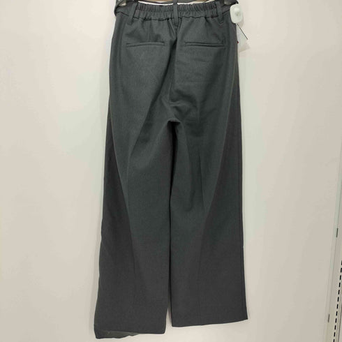 ACLENT 刺繍入り ベルト付き タックワイドスラックス レディース FREE