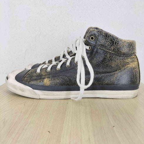 コンバース CONVERSE JACK PURCELL HI クラック加工 レザー メンズ 28