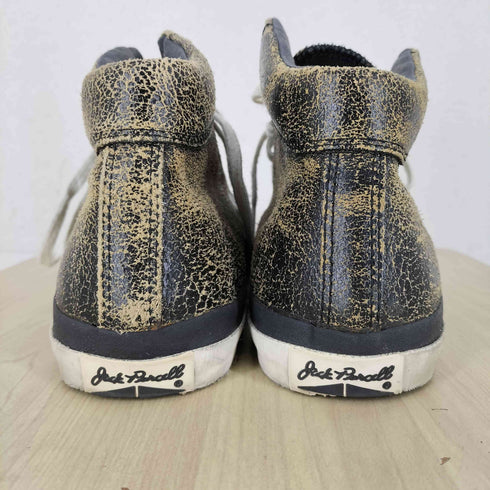 コンバース CONVERSE JACK PURCELL HI クラック加工 レザー メンズ 28