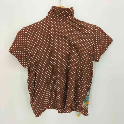トリココムデギャルソン tricot COMME des GARCONS AD2005 00S 05SS ドット 花柄切替 S/S シャツ レディース