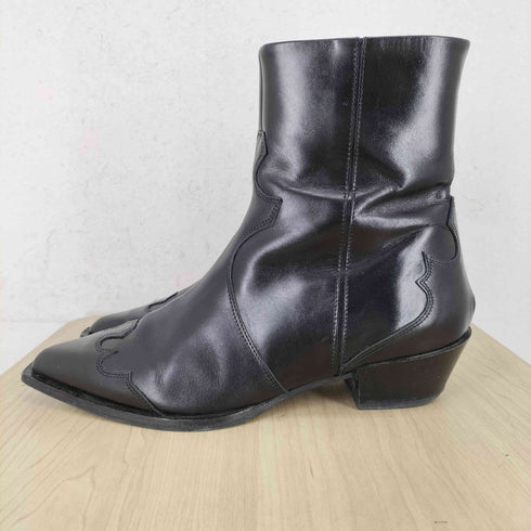 Aeyde MADE IN ITALY Hester Leather Cowboy Boots メンズ EUR:39