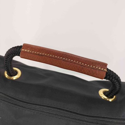 ロンシャン LONGCHAMP レザーロゴ ナイロン ハンドバッグ レディース