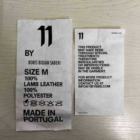 ボリスビジャンサベリ 11 by Boris Bidjan Saberi 裏地カモ柄 切替デザイン 11 プリント ラムレザー ジャケット メンズ import:M