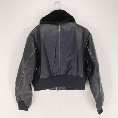 ジェイダ GYDA 24AW フェイクレザー ライナー付き ファーカラージップジャケット レディース FREE