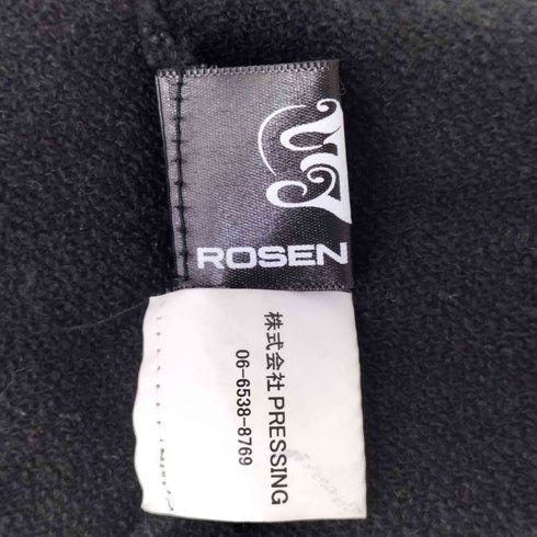 ROSEN KREUZ 切りっぱなし ショート丈ジップパーカー メンズ