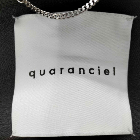 quaranciel ダブルクロス ボタン ノーカラー ジャケット レディース FREE