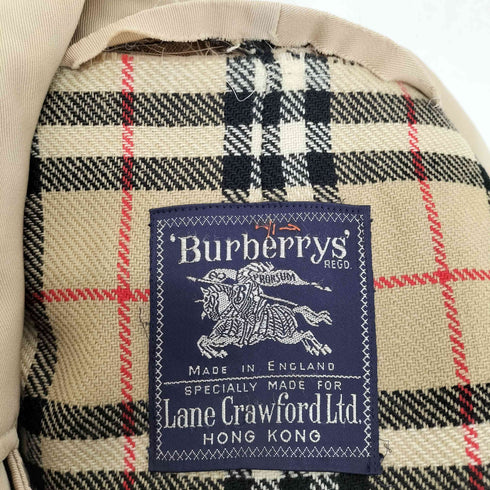 バーバリーズ BURBERRYS MADE IN ENGLAND 裏地ウールノヴァチェック ウールステンカラーコート メンズ