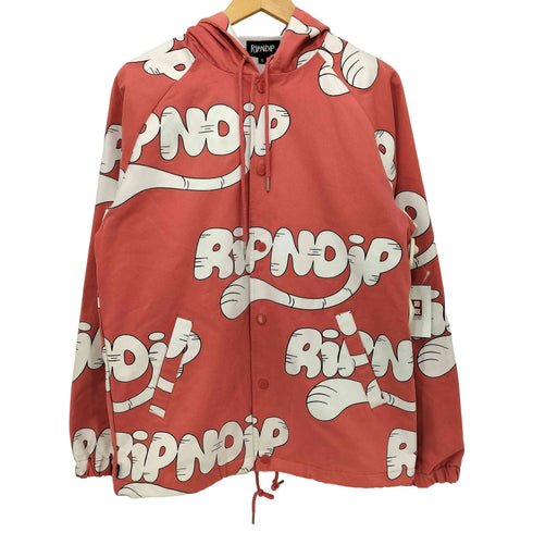 リップンディプ RIPNDIP 総柄プリント フーデットコーチジャケット メンズ import:S